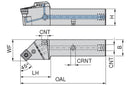 Ceratizit PSSNR 2020 X12-T DC MaxiLock-N 45° Toolholder With Lever Clamping 7059702001 (0746460)