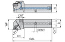 Ceratizit PTGNR 3225 X16-T DC MaxiLock-N 91° Toolholder With Lever Clamping 7059803201 (0746474)