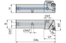 Ceratizit PWLNL 2020 X08-T DC MaxiLock-N 95° Toolholder With Lever Clamping 7059912000 (0746479)
