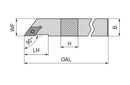Ceratizit SDACR 1414 M11 MaxiLock-S - 90° - Toolholder With Screw Clamping 7063901401 (0745956)