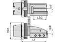 Ceratizit ISO12164-3.T63.VKA.0°.L.20/25/32.DC HSK-T Square Shank Holder With DirectCooling 7457102537 (0746381)
