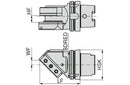 Ceratizit ISO12164-3.T63.VKA.45°.L.20/25/32.DC HSK-T Square Shank Holder With DirectCooling 7457302537 (0746383)