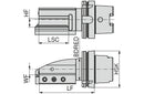 Ceratizit ISO12164-3.T63.VKA.0°.R.20/25/32.DC HSK-T Square Shank Holder With DirectCooling 7457002537 (0746493)