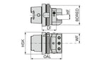 Ceratizit ISO12164-3.T63.VKA.90°.N.20/25/32.DC HSK-T Square Shank Holder With DirectCooling 7457502537 (0746382)