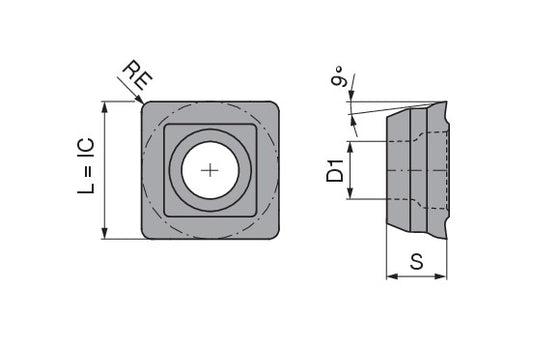 Ceratizit SOGX 060206SN-01 BK6115 Pentron Carbide Drilling indexable Insert 1082040601 (0728699)