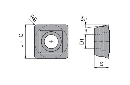 Ceratizit SOGX 120408SN-01 BK8425 Pentron Carbide Drilling indexable Insert 1082031201 (0728797)