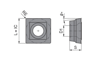 Ceratizit SOHX 090408-21 BK2730 CoreLine HM indexable Insert 6261851801 (0728948)