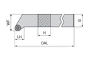 Ceratizit SRGCR 1616 H08 MaxiLock-S - - Toolholder With Screw Clamping 7064711601 (0746003)