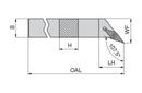 Ceratizit SVHCL 2525 M11 MaxiLock-S - 107.5° - Toolholder With Screw Clamping 7066202500 (0746057)