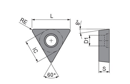 Ceratizit TOGX 06T104EN-14 BK8430 CoreLine HM indexable Insert 6260133401 (0757633)