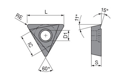 Ceratizit INSERT TPHX090204FL-P15K10 CoreLine HM indexable 6261051400 (0757616)