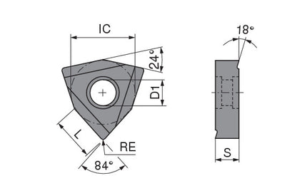 Ceratizit WNHX 08T302EL-G18 P25 CoreLine HM indexable Insert 6261461402 (0757413)