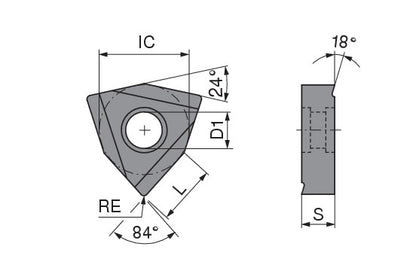 Ceratizit WNHX 08T302ER-G18 P40 CoreLine HM indexable Insert 6261471602 (0757416)