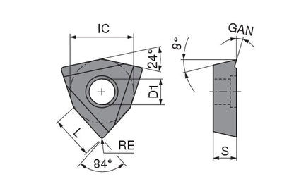 Ceratizit WOHX 10T304EL-G12 P25M CoreLine HM indexable Insert 6260046002 (0757355)