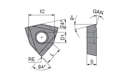 Ceratizit WOHX 10T304ER-G06 P25M CoreLine HM indexable Insert 6262646602 (0757357)