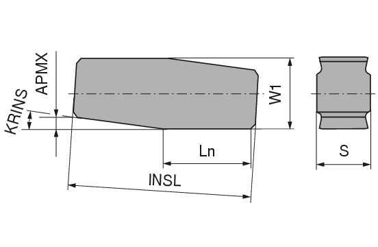 Ceratizit YNCF 090608P90-F50 CTCP125-P MaxiTurn Carbide Bar Peeling indexable Insert 7405360101 (0743718)