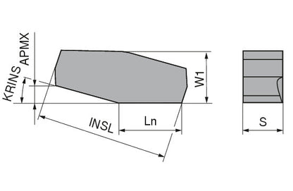 Ceratizit YNGX 150820S42-R52 CTCP635 MaxiTurn Carbide Bar Peeling indexable Insert 7406002200 (0745290)