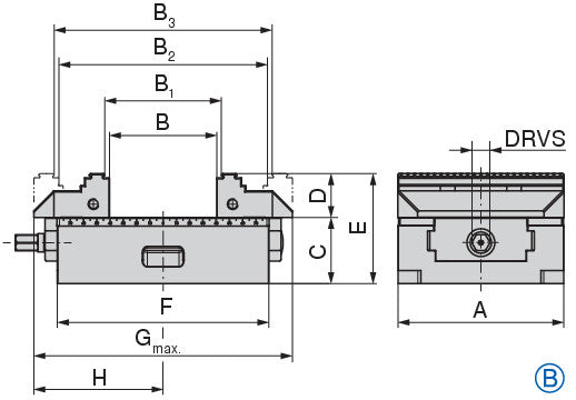 Ceratizit ZSG4.125.MGB.235 CoreLine - Sealed Centric Vice w/ Jaws - 8087815400 (0704910) [SKU:8087815400]