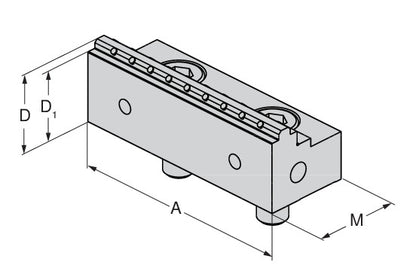 Ceratizit ZSG-4.WB.C-G.80.3MM Indexable jaw, carbide, Grip 3mm, Movable 8087831500 (0650364)