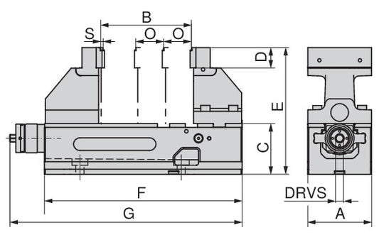 Ceratizit NCG5AC.100.0-198.4-30KN.L305 CoreLine Quick Clamping Vice w/ High Support Jaws 80890605 (0755013) [SKU:80890605]