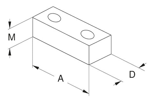 Ceratizit B-W.V.40.22.20 CoreLine Soft jaw, Steel 80895244 (0755183) [SKU:80895244]