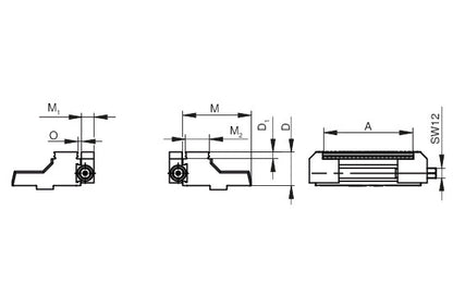 Ceratizit H5G/H5G-S.125.SB.QB.TNF 6 Face Jaw System For Mm Jaw Width 80898230 (0755191)