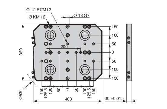 Ceratizit MNG.RF.400.330.30 - Location Base plate, X Mm 8089963000 (0755229)