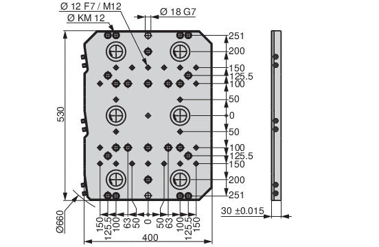 Ceratizit MNG.RF.400.530.30 - 6 Location Base plate, X Mm 8089963200 (0755231)