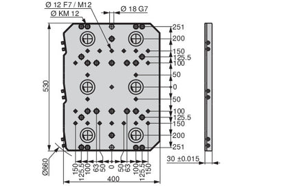 Ceratizit MNG.RF.400.530.30 - 6 Location Base plate, X Mm 8089963200 (0755231)