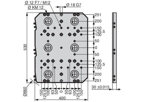 Ceratizit MNG.RF.400.530.30 - 6 Location Base plate, X Mm 8089963200 (0755231)