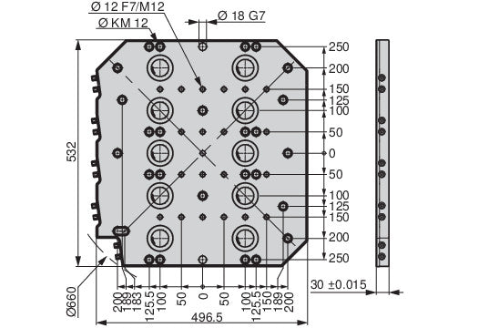 Ceratizit MNG.RF.497.532.30 - 10 Location Base plate, 496.5 X Mm 8089963300 (0755232)
