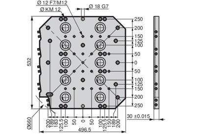 Ceratizit MNG.RF.497.532.30 - 10 Location Base plate, 496.5 X Mm 8089963300 (0755232)