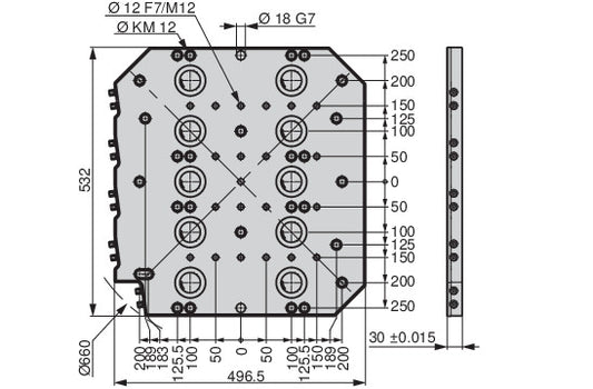 Ceratizit MNG.RF.497.532.30 - 10 Location Base plate, 496.5 X Mm 8089963300 (0755232)