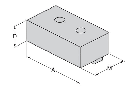 Ceratizit ESG4.125.B-AL.F.125.40.68 CoreLine Aluminum jaw, Fixed 80901304 (0755255) [SKU:80901304]