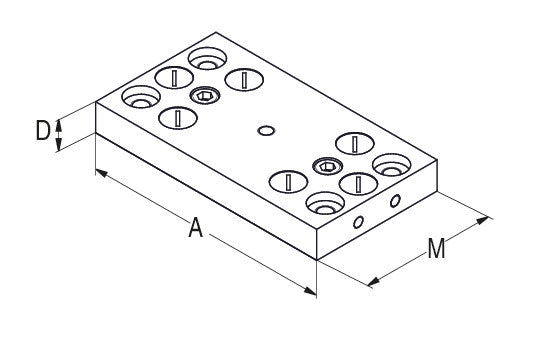 Ceratizit DSG-4.MB.AP.80 Centre Jaw Adapter plate, Fixed 80906303 (0755296)