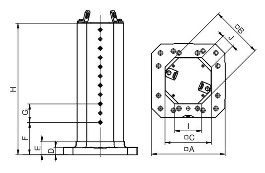 Ceratizit AST.8.4.500X500.1000.RR.50 CoreLine - Cruciform Clamping Tower 80911510 (0755329) [SKU:80911510]