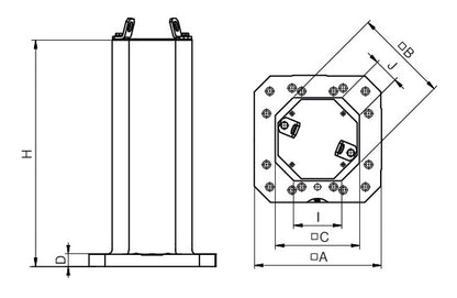 Ceratizit 500X500MM.H-1000MM.AE.R Cruciform Tombstone 80911520 (0755330)
