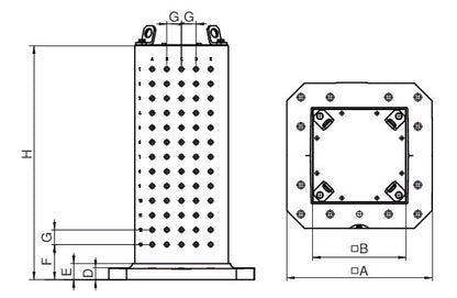 Ceratizit 500X500MM.H-1000MM.WT.BR-50 Cube Tombstone 80911550 (0755336)