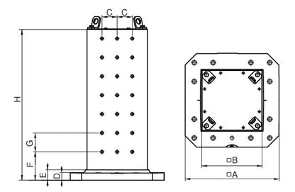 Ceratizit 500X500MM.H-1000MM.WT-R.RE.G Cube Tombstone 80911540 (0755334)