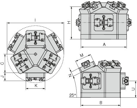 Ceratizit ZSGMINI.AST.3.6.195,6 CentriClamp - Mini - 6-sided Clamping Tower 8091255000 (0755340)