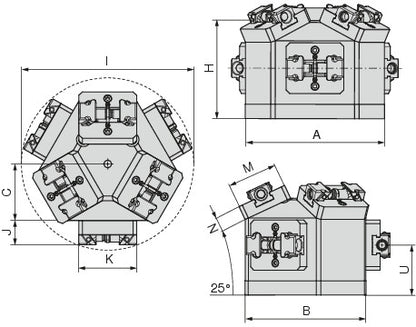 Ceratizit ZSGMINI.AST.3.6.195,6 CentriClamp - Mini - 6-sided Clamping Tower 8091255000 (0755340)