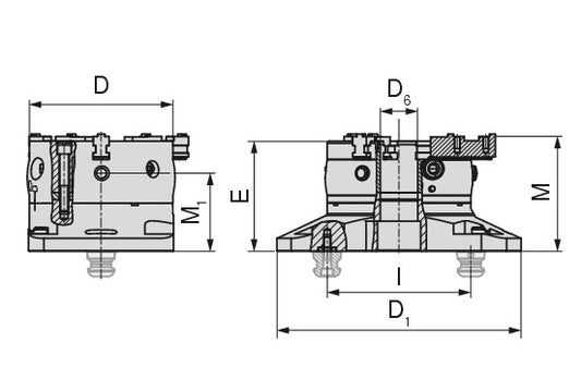 Ceratizit SBF-3.200.52.153,3 CoreLine Three-jaw Chuck (Ø mm) w/ Console 8091320000 (0755341) [SKU:8091320000]