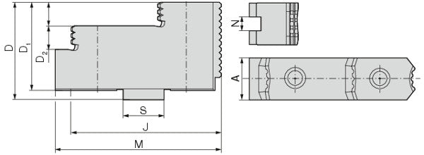 Ceratizit SBF-3.AB-H.315.105.36.15 Hard Stepped Top Jaws (AB-H) Set 8091360200 (0755348)