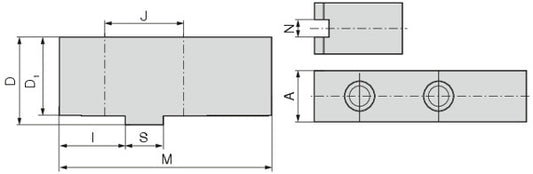 Ceratizit SBF-3.AB-W.200.105.22 Soft Top Jaws (AB-W) Set 8091350400 (0755346) [SKU:8091350400]