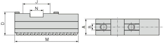 Ceratizit SBF-3.GBA.315.125.32 Base Jaws (GBA) Set 8091360300 (0755349) [SKU:8091360300]