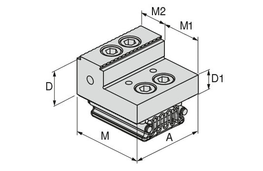 Ceratizit VERSO.90.B-F.GR.65.34,9.64.2,9 CoreLine Stop jaw, fixed, Grip 2.9 mm 8091431100 (0755357) [SKU:8091431100]