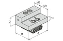 Ceratizit VERSO.WB.GL.90.64.34,9 Indexable jaw, fixed, Smooth 8091432000 (0755366)