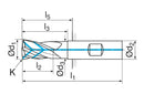 Ceratizit HR.SR.10,0.45°.Z4.HB.L.IK TI1000 Rough Milling Cutter 52339100 (0764966)