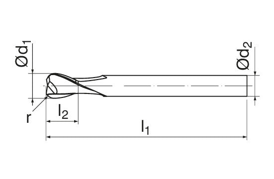 Ceratizit H.TO.7,0.45°.Z4.R0,5.HA.EL TI1000 Intermediate Size Torus Cutter 52107075 (0764782)