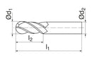 Ceratizit N.RD.6,0.45°.Z4.HA.K TI1000 Ball Nosed Cutter 52400060 (0765011)